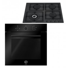 Neox F66 4 COG G K BG + FQ60 4VT GLNL Φούρνος Υγραερίου άνω Πάγκου 64lt με Εστίες Υγραερίου Π59.8εκ. Μαύρος